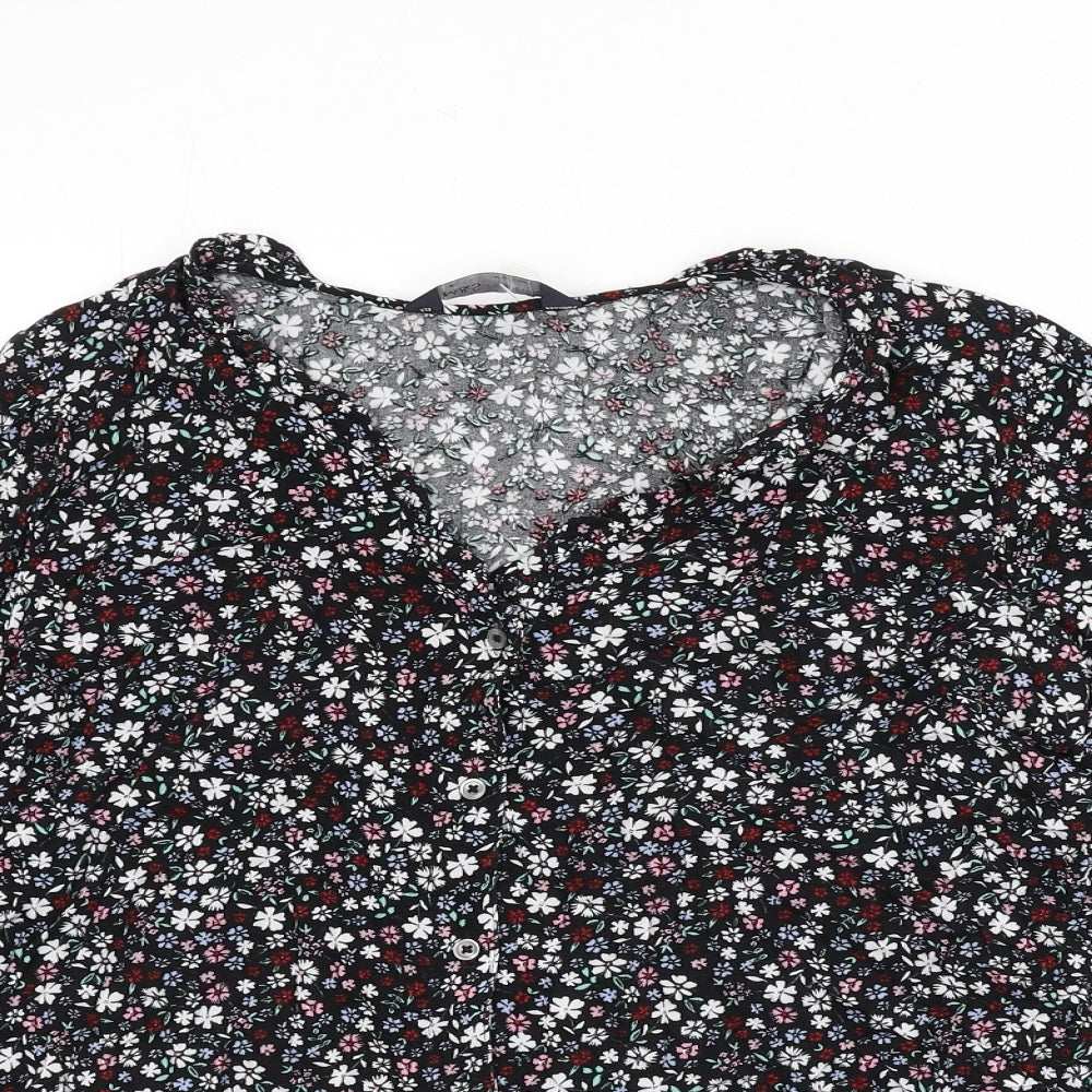 Womens UK Size 10 Marks and Spencer Multicoloured Basic Button-Up