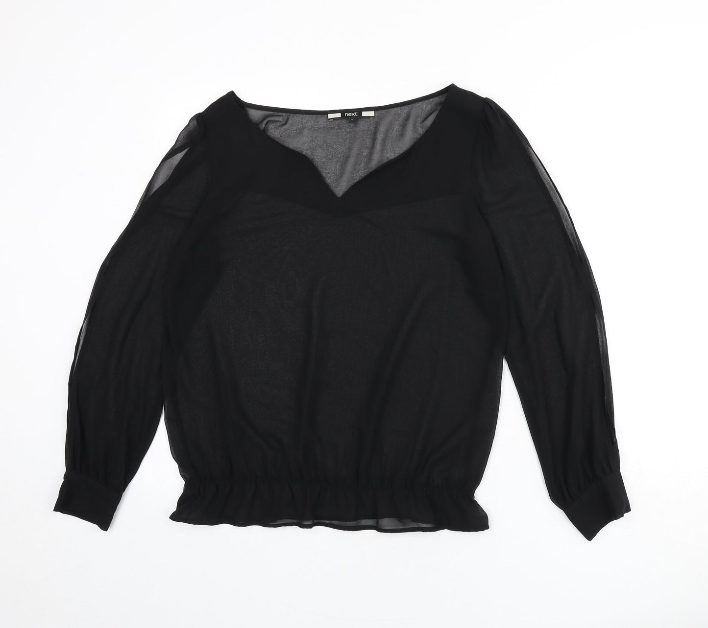 Womens UK Size 12 NEXT Black Basic Blouse