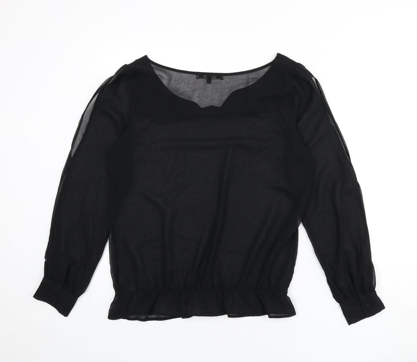 Womens UK Size 12 NEXT Black Basic Blouse