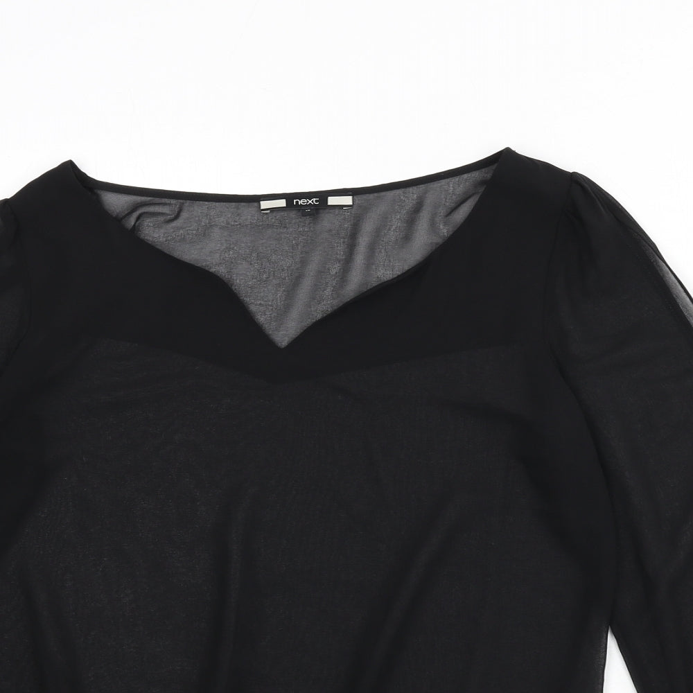 Womens UK Size 12 NEXT Black Basic Blouse