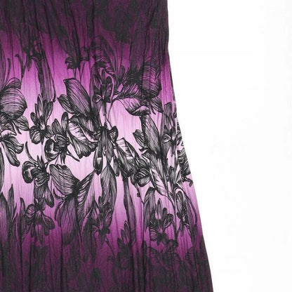 Per Una Womens Multicoloured Geometric Viscose Maxi Size 10 V-Neck Pullover