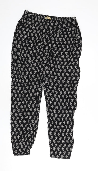 Womens UK Size 10 M&Co Regular Fit  Black Trousers