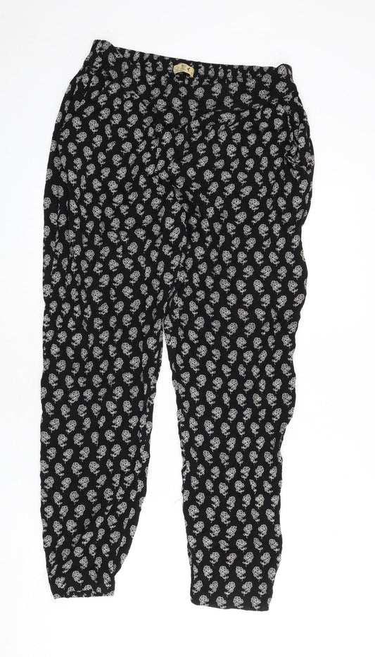 Womens UK Size 10 M&Co Regular Fit  Black Trousers