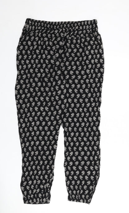 Womens UK Size 10 M&Co Regular Fit  Black Trousers