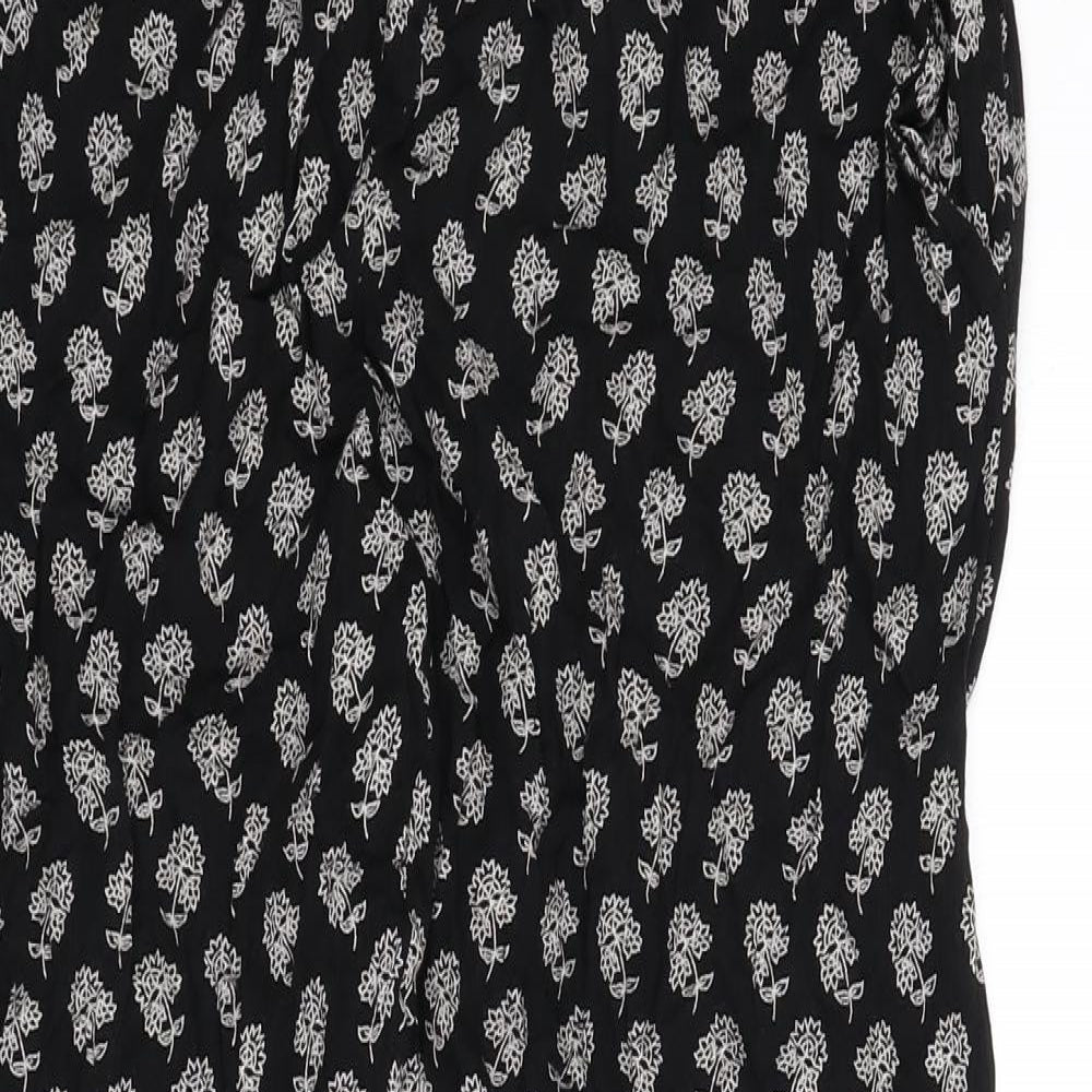 Womens UK Size 10 M&Co Regular Fit  Black Trousers