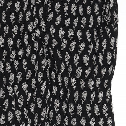 Womens UK Size 10 M&Co Regular Fit  Black Trousers