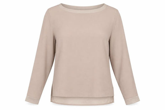 Womens UK Size 10 ESMARA Beige Basic Blouse