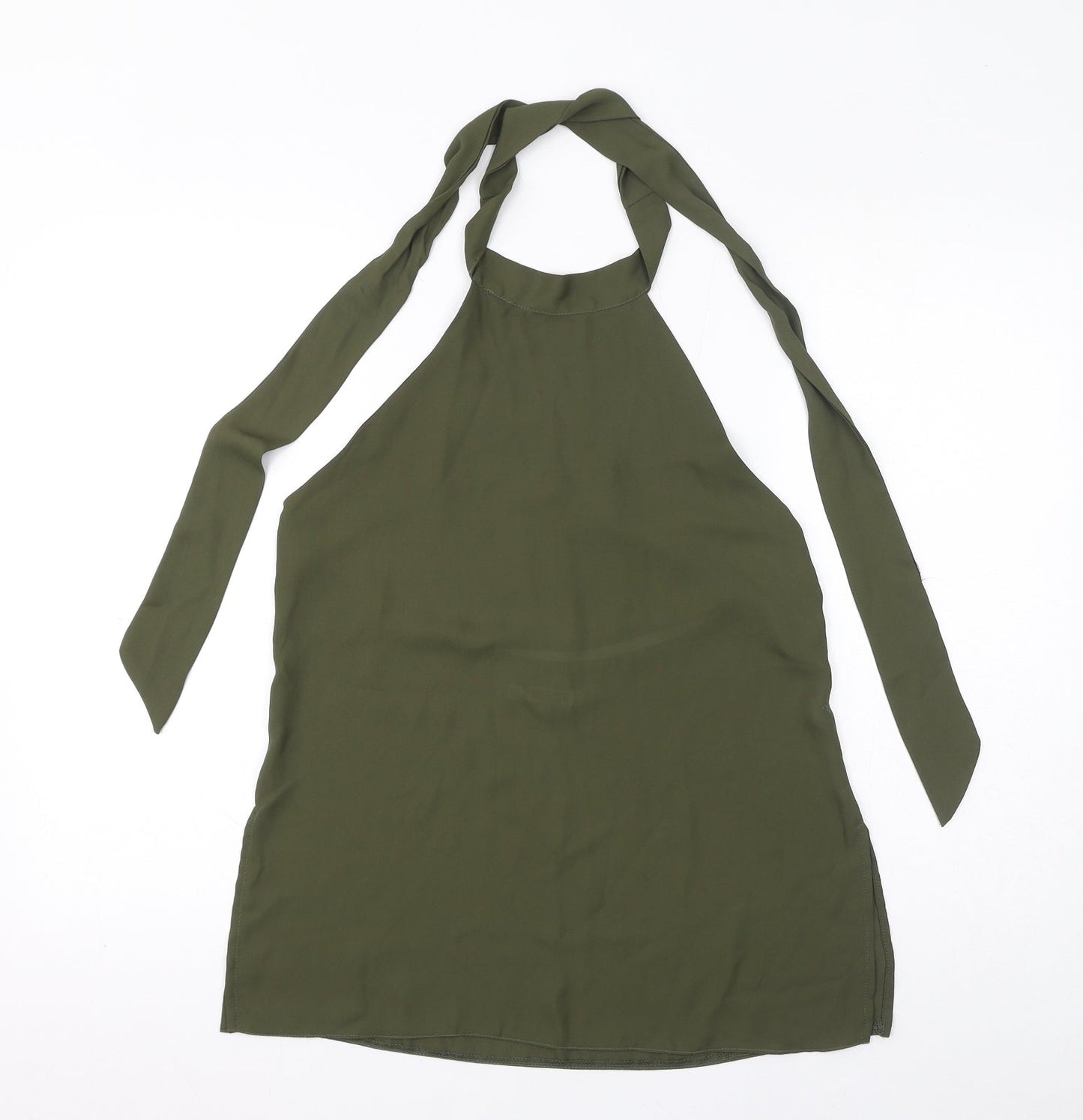 Womens UK Size 10 Diffuse Green Basic Blouse