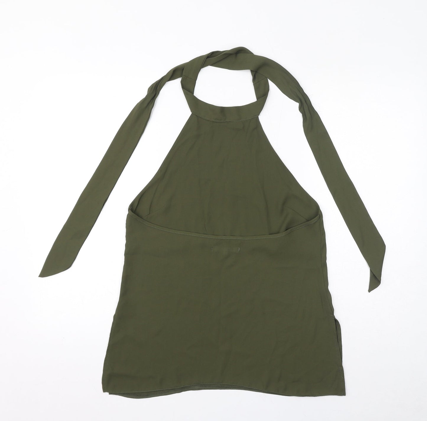Womens UK Size 10 Diffuse Green Basic Blouse
