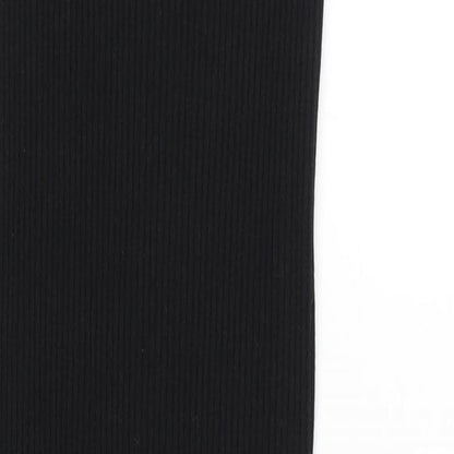 H&M Womens Black Cotton Tank Dress Size S Scoop Neck Pullover
