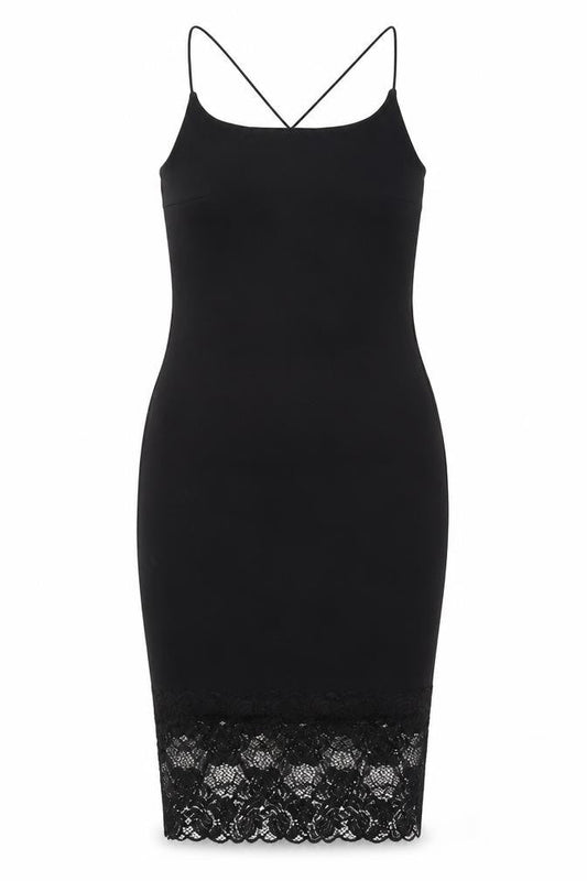 Cameo Rose Womens Black Polyester Bodycon Size 12 Round Neck Pullover - Lace Hem