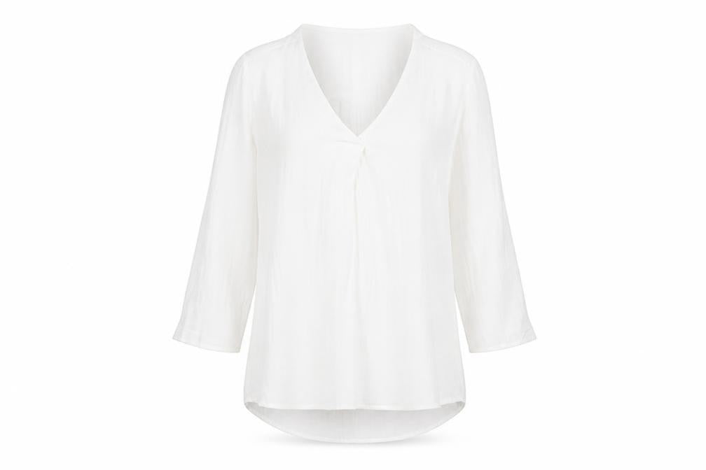 Womens UK Size XS Stradivarius White Basic Blouse