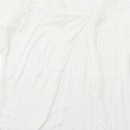 Womens UK Size XS Stradivarius White Basic Blouse