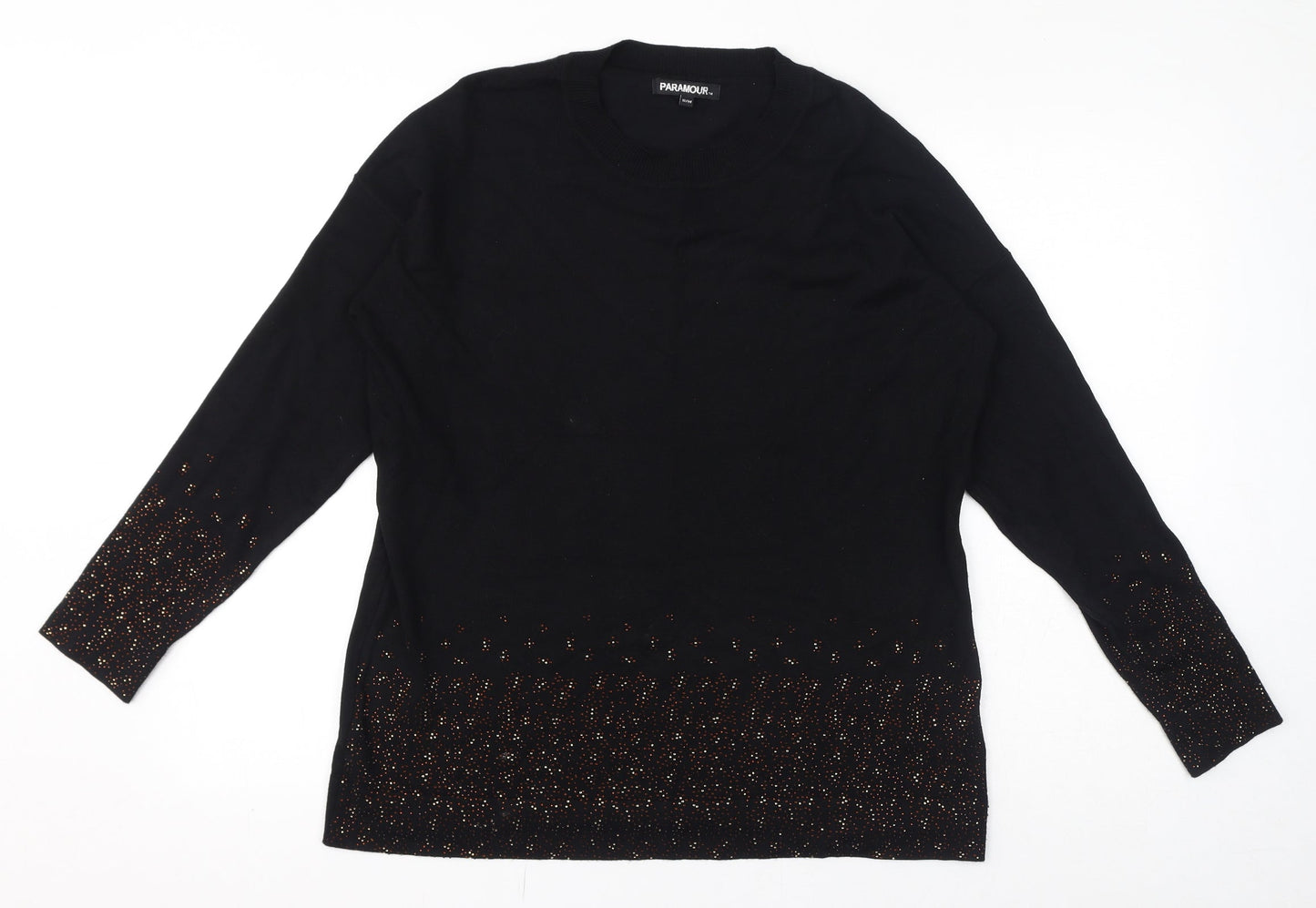 Womens UK Size S Paramour Black Pullover Jumper