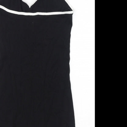 Divided by H&M Womens Black Cotton Bodycon Size M Halter Pullover - Open Back