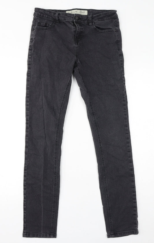 Denim & Co. Womens Black Cotton Skinny Jeans Size 10 L30 in Regular Zip