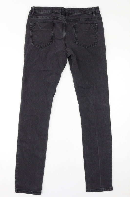 Denim & Co. Womens Black Cotton Skinny Jeans Size 10 L30 in Regular Zip