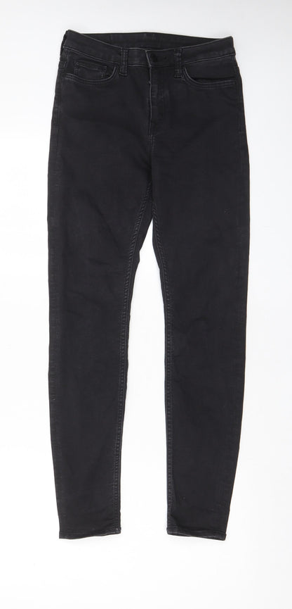 Womens UK Size 27 in Weekday Regular Fit Skinny Black Jeans
