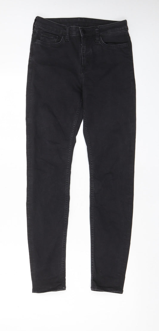Womens UK Size 27 in Weekday Regular Fit Skinny Black Jeans