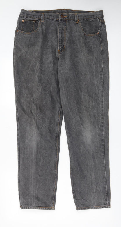 Weekender Mens Grey Cotton Straight Jeans Size 36 in L32 in Regular Zip - Pockets