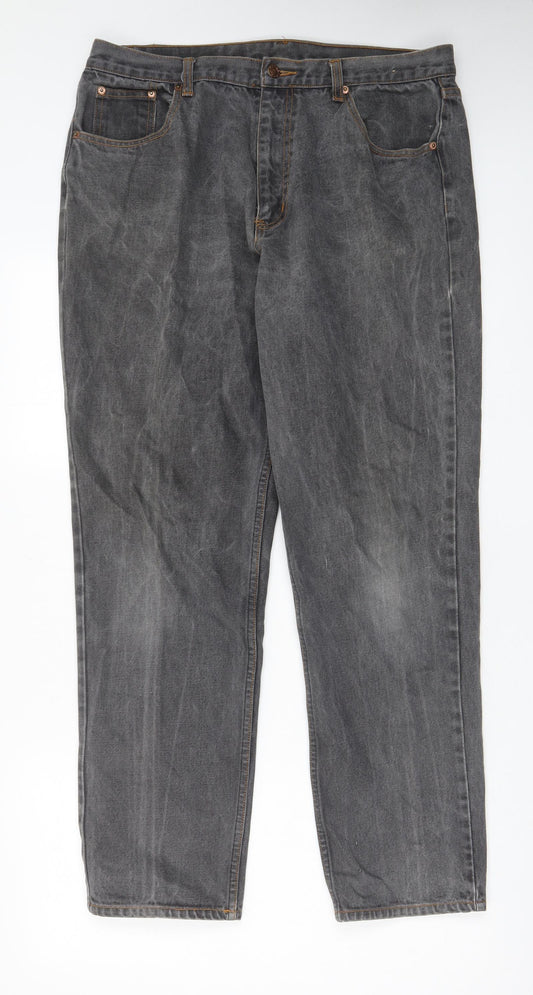 Weekender Mens Grey Cotton Straight Jeans Size 36 in L32 in Regular Zip - Pockets