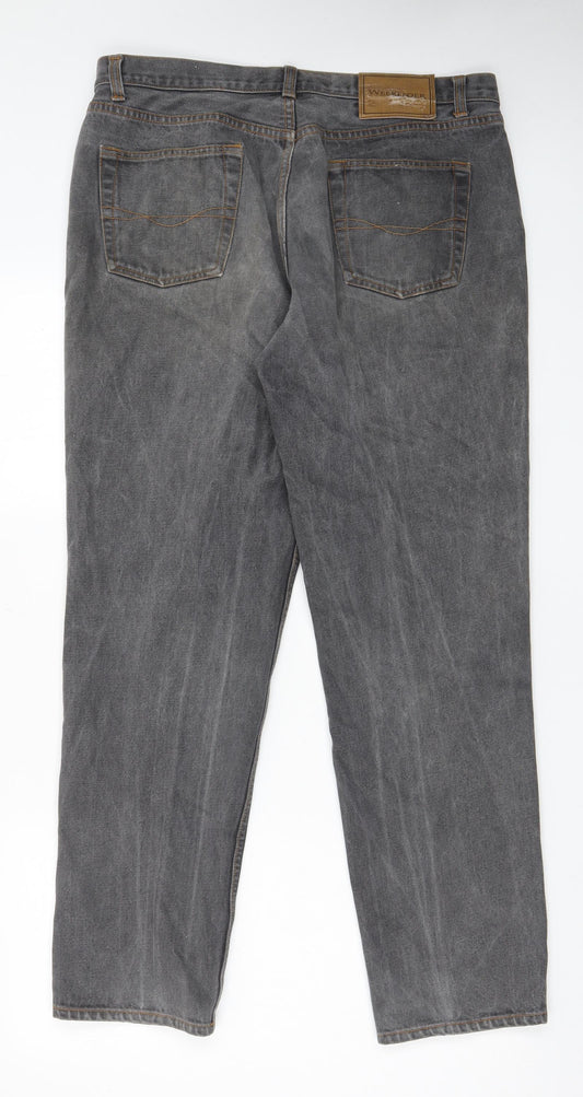 Weekender Mens Grey Cotton Straight Jeans Size 36 in L32 in Regular Zip - Pockets