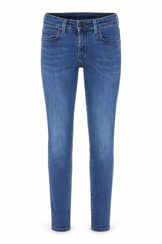 Womens UK Size 27 in Lee Regular Fit Skinny Blue Jeans