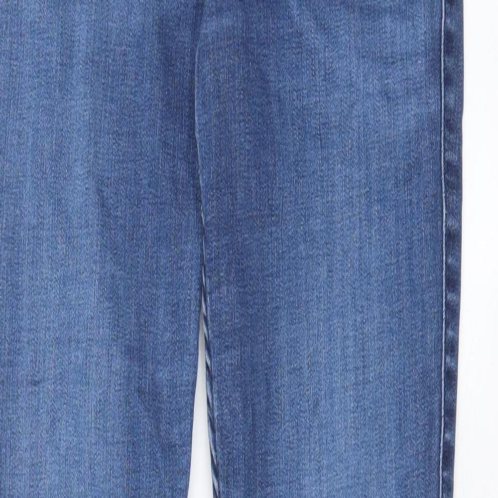 Lee Womens Blue Cotton Skinny Jeans Size 27 in L31 in Regular Zip - Pocket