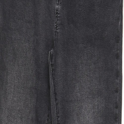 Denim & Co. Womens Grey Cotton Skinny Jeans Size 10 L27 in Regular Zip - Pockets, Belt Loops