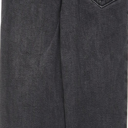 Denim & Co. Womens Grey Cotton Skinny Jeans Size 10 L27 in Regular Zip - Pockets, Belt Loops