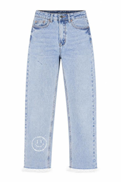 Womens UK Size 4 Denim & Co. Regular Fit Straight Blue Jeans