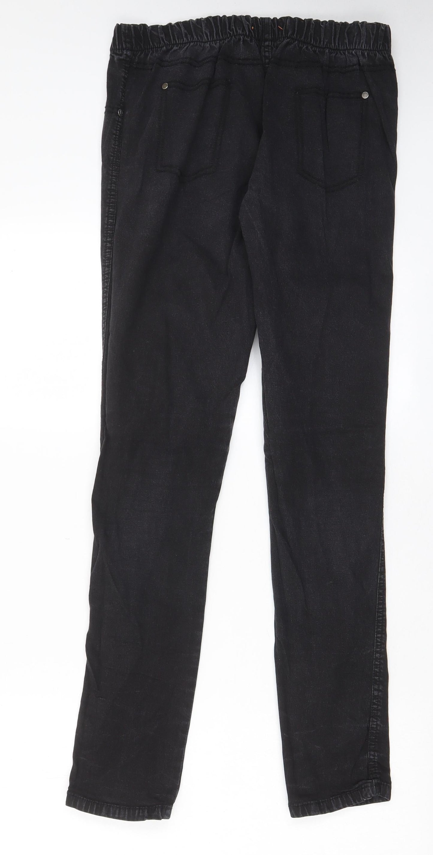 Denim & Co. Womens Black Cotton Skinny Jeans Size 14 L30 in Regular - Elastic waist