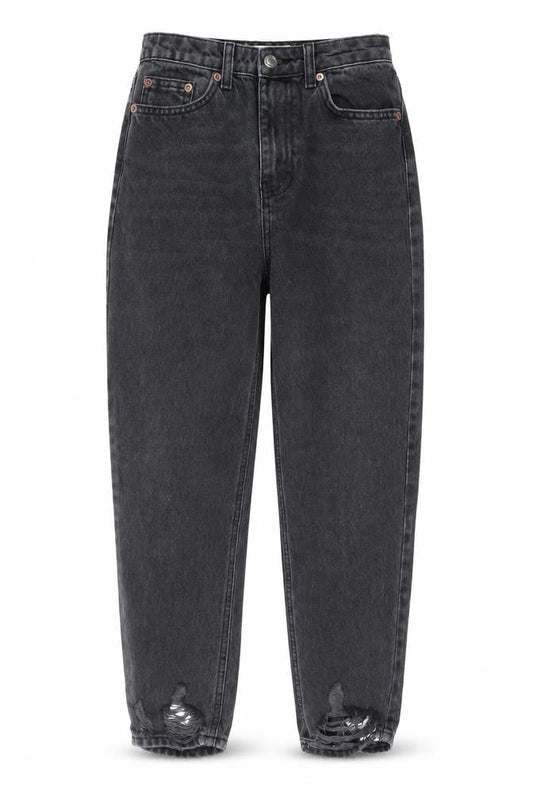Womens UK Size 26 in Topshop Regular Fit Mom Grey Jeans