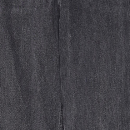 Topshop Womens Grey Cotton Mom Jeans Size 26 in L30 in Regular Zip - Pockets, Belt Loops