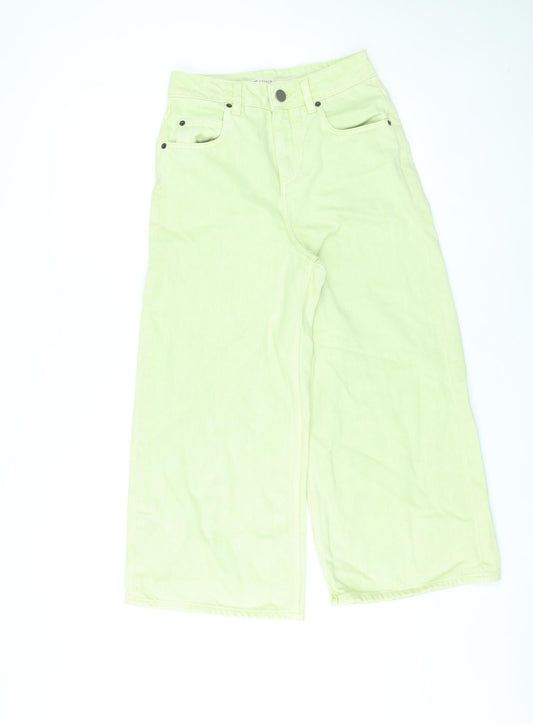 ASOS Womens Green Cotton Bootcut Jeans Size 25 in L21 in Regular Zip