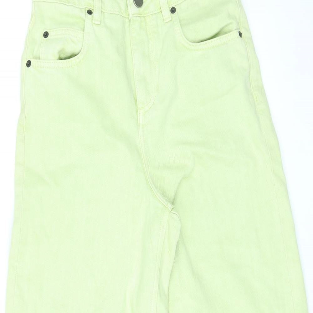 ASOS Womens Green Cotton Bootcut Jeans Size 25 in L21 in Regular Zip