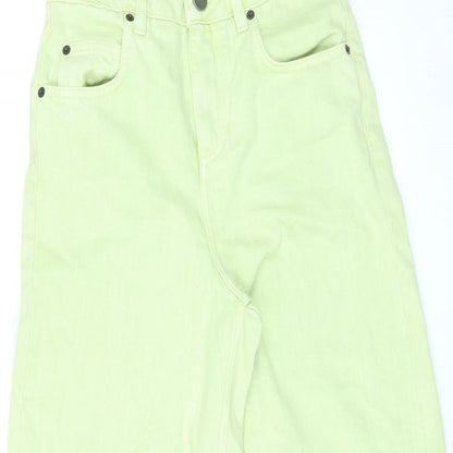 ASOS Womens Green Cotton Bootcut Jeans Size 25 in L21 in Regular Zip