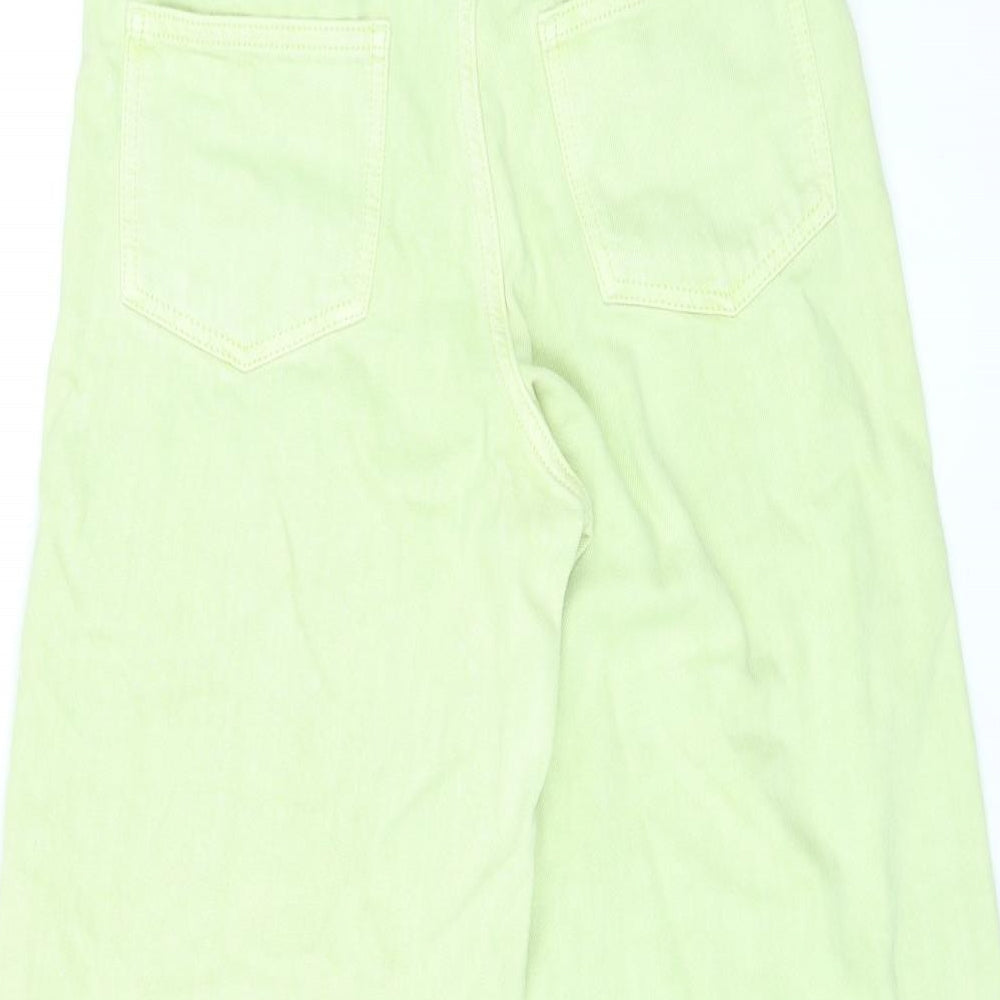 ASOS Womens Green Cotton Bootcut Jeans Size 25 in L21 in Regular Zip