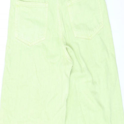 ASOS Womens Green Cotton Bootcut Jeans Size 25 in L21 in Regular Zip