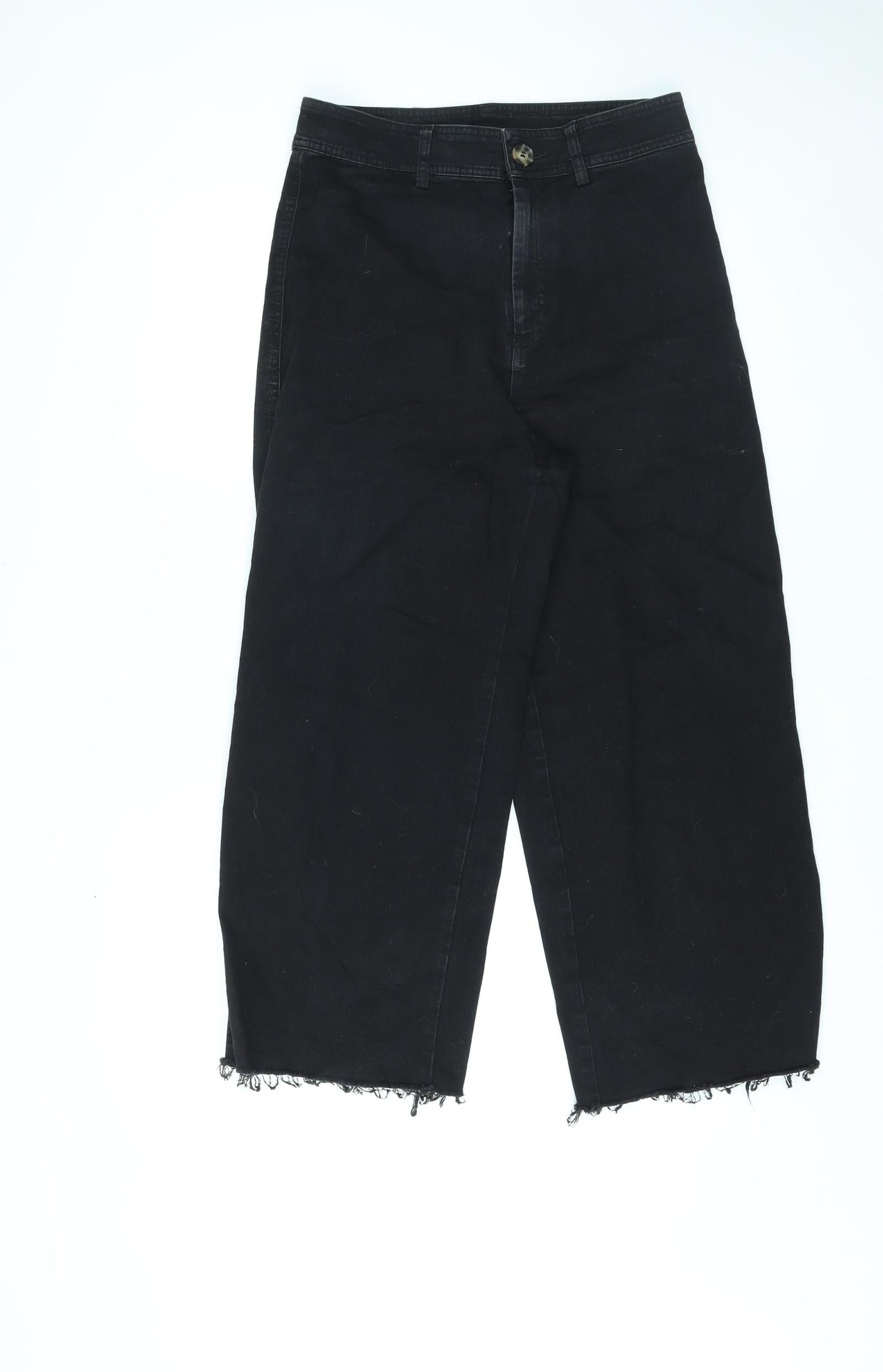 Womens UK Size 12 H&M Regular Fit Straight Black Jeans
