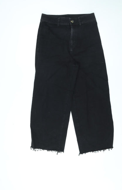 Womens UK Size 12 H&M Regular Fit Straight Black Jeans