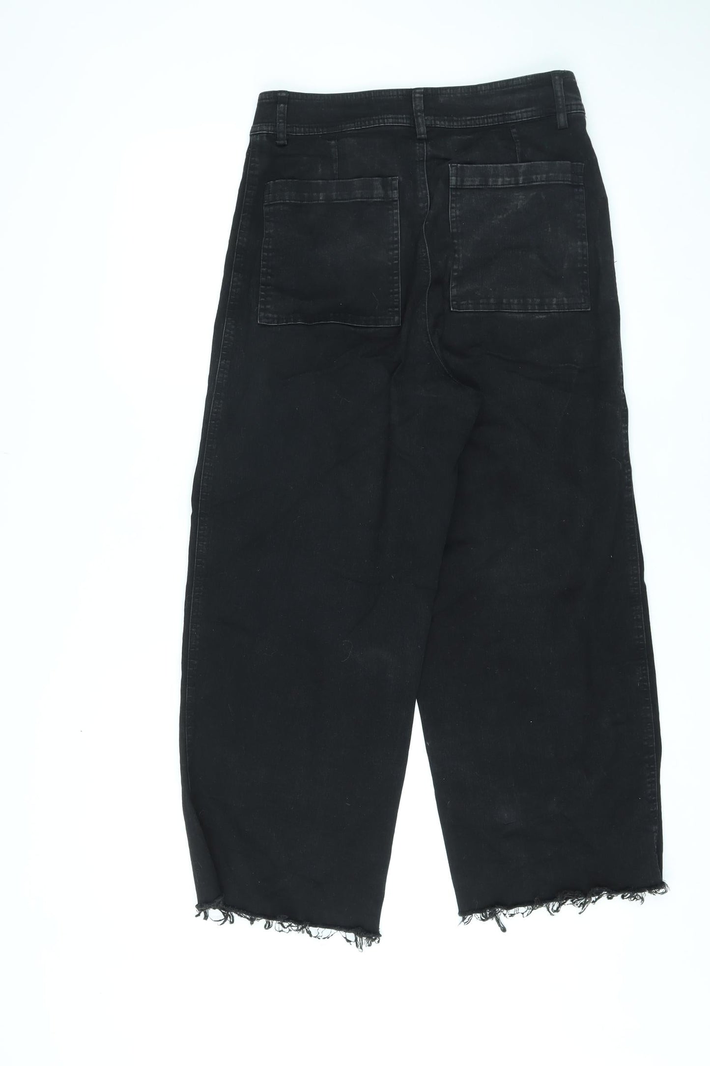 Womens UK Size 12 H&M Regular Fit Straight Black Jeans