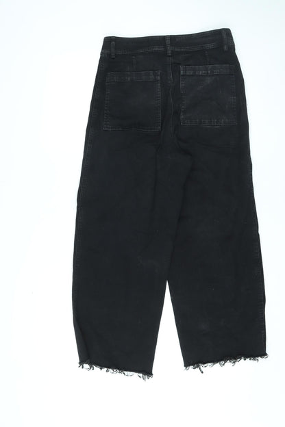 Womens UK Size 12 H&M Regular Fit Straight Black Jeans
