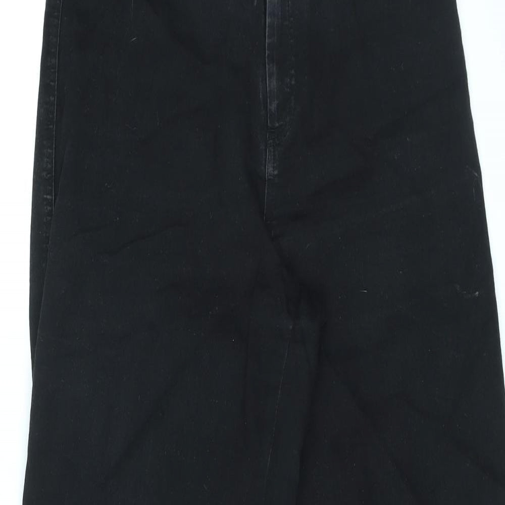 Womens UK Size 12 H&M Regular Fit Straight Black Jeans