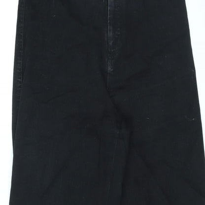 Womens UK Size 12 H&M Regular Fit Straight Black Jeans