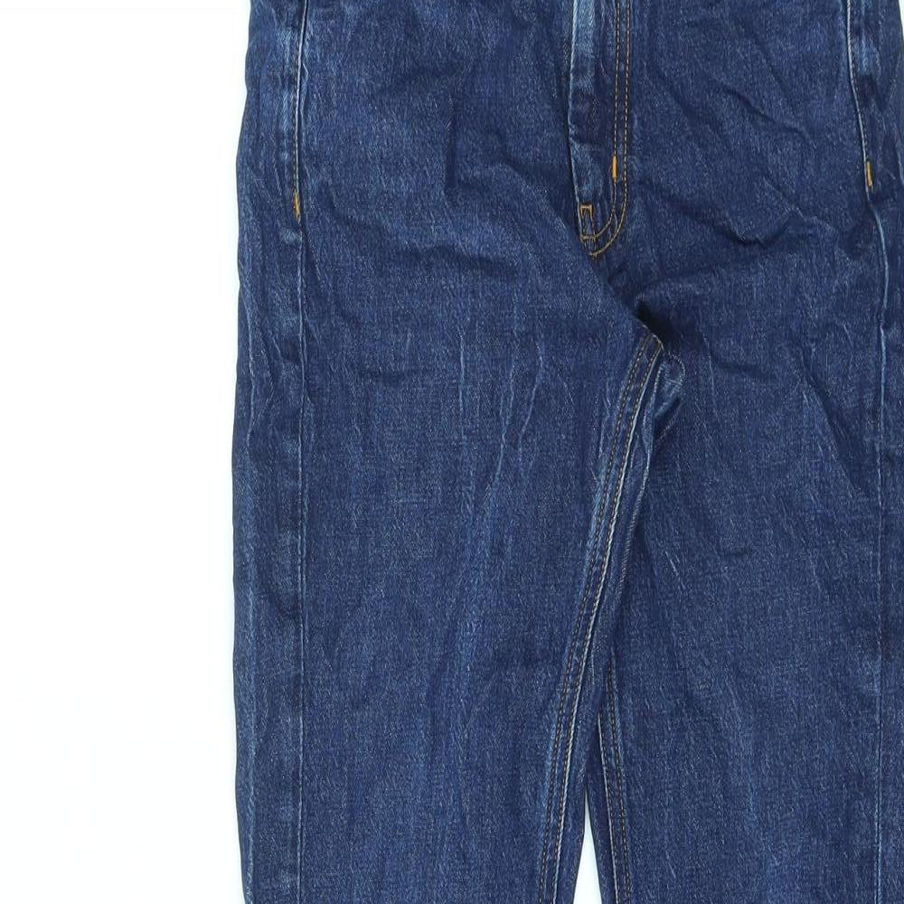 M.i.h Jeans Womens Blue Cotton Straight Jeans Size 26 in L26 in Regular Zip - Raw Hems