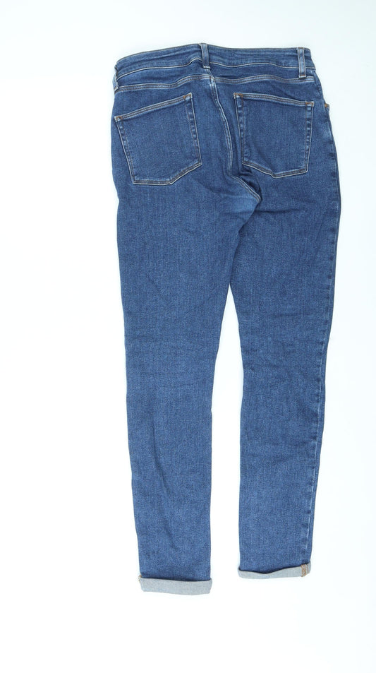 ASOS Womens Blue Cotton Tapered Jeans Size 30 in L32 in Regular Zip