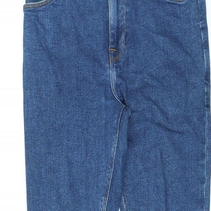 ASOS Womens Blue Cotton Tapered Jeans Size 30 in L32 in Regular Zip