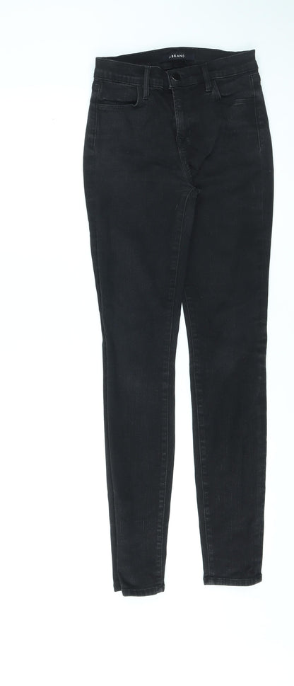 Womens UK Size 25 in J Brand Regular Fit Skinny Black Jeans