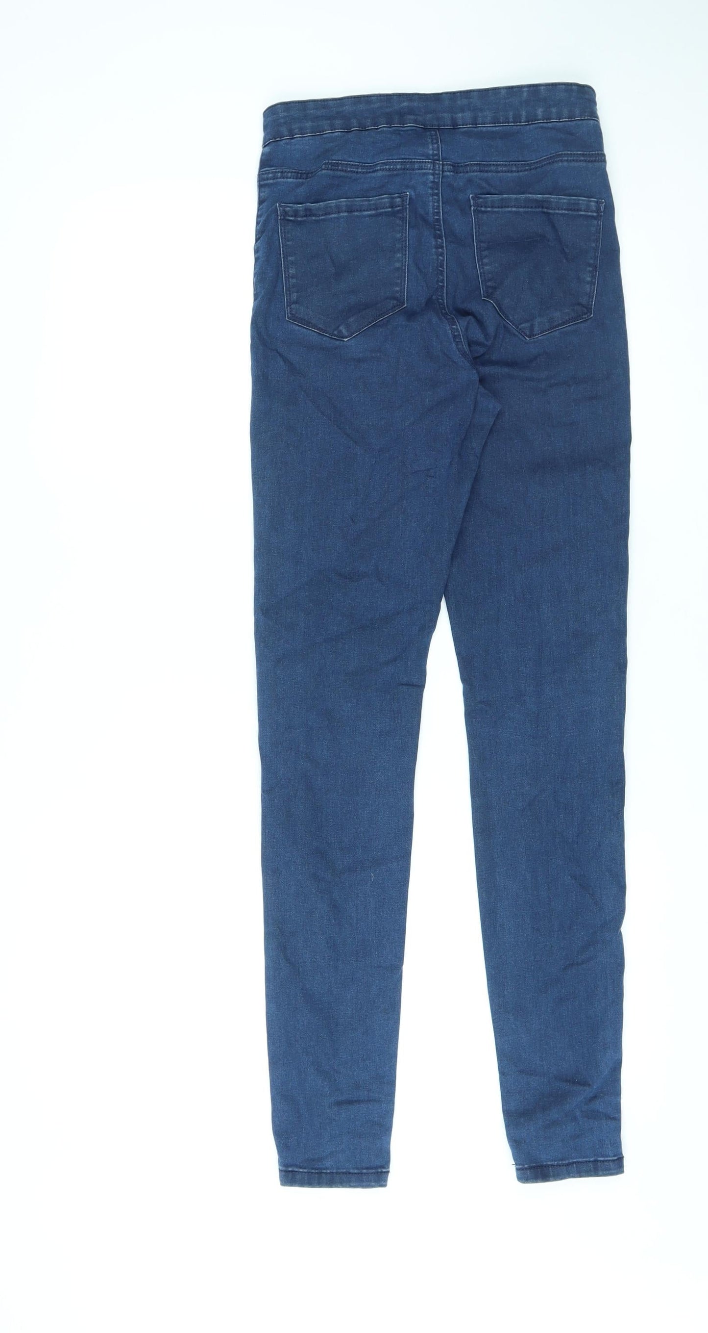Denim & Co. Womens Blue Cotton Skinny Jeans Size 8 L29 in Regular Zip
